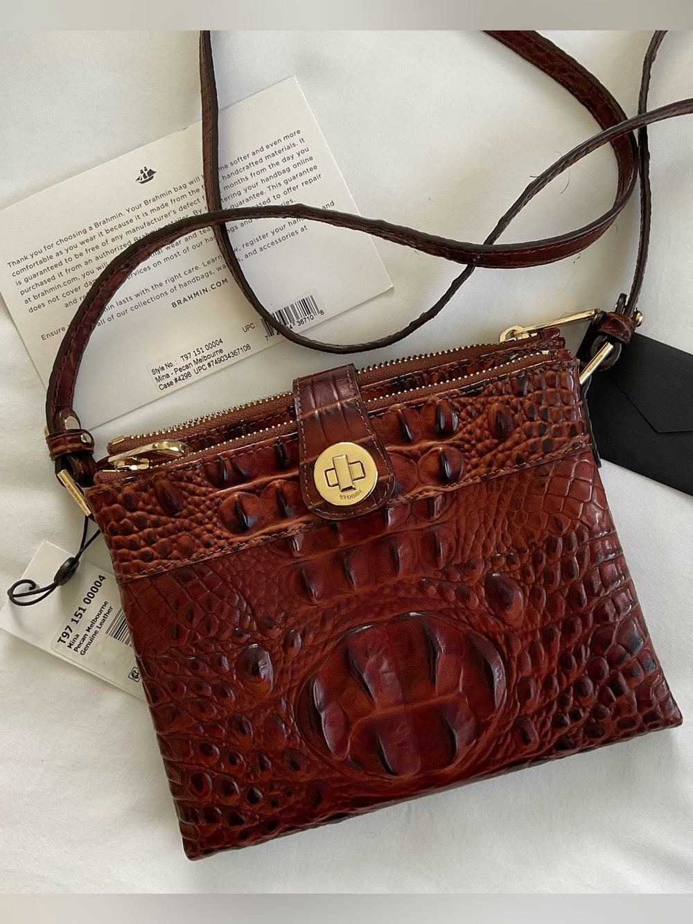 NWT Brahmin Mina Pecan Melbourne